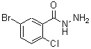 structure of CAS# 131634-71-4, 5-Bromo-2-Chlorobenzohydrazide;4-bromo-1-chlorobenzene-2-carbohydrazide;5-BROMO-2-CHLOROBENZHYDRAZIDE;5-Bromo-2-chloro-benzoic acid hydrazide
