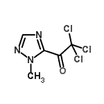 结构式 CAS# 131758-17-3, 2,2,2-三氯-1-(1-甲基-1H-1,2,4-三唑-5-基)乙酮