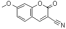 结构式 CAS# 13229-92-0, 7-甲氧基-2-氧代-2H-苯并吡喃-3-甲腈