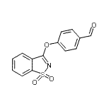 结构式 CAS# 132636-66-9, 4-[(1,1-二氧代-1,2-苯并噻唑-3-基)氧基]苯甲醛