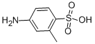 structure of CAS# 133-78-8, 4-Amino-2-Methylbenzenesulfonic Acid;4-Amino-2-Methyl-Benzenesulfonic Acid;3-14-00-02210 (Beilstein Handbook Reference);4-Amino-O-Toluenesulfonic Acid