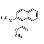 structure of CAS# 13343-92-5, Methyl 2-Methoxy-1-Naphthoate;2-METHOXY-1-NAPHTHOIC ACID METHYL ESTER;Methyl 2-methoxy-1-naphthoate;methyl 2-methoxynaphthalenecarboxylate