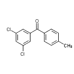structure of CAS# 13395-63-6, (3,5-Dichlorophenyl)(4-Methylphenyl)Methanone;3,5-Dichloro-4'-methylbenzophenone