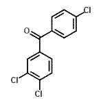 结构式 CAS# 13395-65-8, (4-氯苯基)(3,4-二氯苯基)甲酮