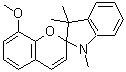 structure of CAS# 13433-31-3, 8-Methoxy-1',3',3'-Trimethyl-1',3'-Dihydrospiro[Chromene-2,2'-Indole];1,3,3-TRIMETHYLINDOLINO-8'-METHOXYBENZOPYRYLOSPIRAN;1,3,3-TRIMETHYLINDOLINO-8-METHOXYBENZOPYRYLOSPIRAN;1,3,3-Tri<wbr>methylind<wbr>olino-8'-<wbr>methoxybe<wbr>nzopyrylo<wbr>spiran [P<wbr>hotochrom<wbr>ic Compou<wbr>nd]