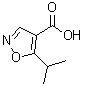 structure of CAS# 134541-05-2, 5-Isopropyl-1,2-Oxazole-4-Carboxylic Acid;5-(1-methylethyl)isoxazole-4-carboxylic acid;5-ISOPROPYLISOXAZOLE-4-CARBOXYLIC ACID;5-ISOPROPYLISOXAZOLE-4-CARBOXYLICACID