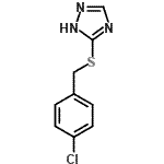 结构式 CAS# 134796-34-2, 5-[(4-氯苄基)硫基]-1H-1,2,4-三唑