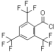 structure of CAS# 135130-97-1, 2,4,6-Tris(Trifluoromethyl)Benzoyl Chloride;2,4,6-tris(trifluoromethyl)benzoyl chloride;2,4,6-TRIS(TRIFLUOROMETHYL)BENZOYLCHLORIDE;MFCD08669648