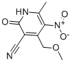 structure of CAS# 13530-95-5, 2-Hydroxy-4-Methoxymethyl-6-Methylnicotinonitrile;2-Keto-4-(Methoxymethyl)-6-Methyl-5-Nitro-1H-Pyridine-3-Carbonitrile;4-Methoxymethyl-6-Methyl-5-Nitro-2-Oxo-1,2-Dihydro-Pyridine-3-Carbonitrile;Bas 00883006