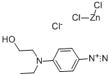 structure of CAS# 13532-96-2, 4-(Ethyl(2-Hydroxyethyl)Amino)-Benzenediazonium Chloride Compd. with Zinc Chloride (ZnCl2);St5443134;4-(Ethyl(2-Hydroxyethyl)Amino)Benzenediazonium Zinc Chloride;Benzenediazonium, 4-(Ethyl(2-Hydroxyethyl)Amino)-, Chloride, Compdwith Zinc Chloride (Zncl2)