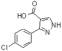结构式 CAS# 135641-91-7, 3-(4-氯苯基)-1H-吡唑-4-羧酸