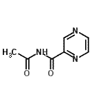 结构式 CAS# 135742-53-9, N-乙酰基-2-吡嗪甲酰胺