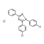 结构式 CAS# 135788-08-8, 2,3-二(4-氯苯基)-5-苯基-2H-四唑-3-鎓氯化物