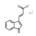 结构式 CAS# 13615-46-8, 钠(2E)-3-(1H-吲哚-3-基)丙烯酸酯