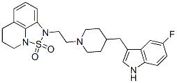 CAS#: 136701-68-3, 1-(2-(4-((5-Fluoro-1H-Indol-3-Yl)Methyl)-1-Piperidinyl)Ethyl)-5,6-Dihydro-1H,4H-1,2,5-Thiadiazolo(4,3,2-ij)Quinoline 2,2-Dioxide