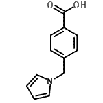 structure of CAS# 137025-10-6, 4-(1H-Pyrrol-1-Ylmethyl)Benzoic Acid;4-((1H-pyrrol-1-yl)methyl)benzoic acid;4-(1H-pyrrol-1-ylmethyl)benzoic acid;4-(pyrrolylmethyl)benzoic acid