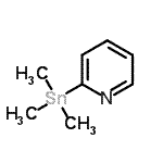 结构式 CAS# 13737-05-8, 2-(三甲基锡烷基)吡啶
