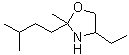 结构式 CAS# 137796-06-6, 4-乙基-2-甲基-2-(3-甲基丁基)-1,3-恶唑烷