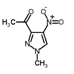 结构式 CAS# 137890-10-9, 1-(1-甲基-4-硝基-1H-吡唑-3-基)乙酮