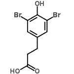结构式 CAS# 13811-12-6, 3-(3,5-二溴-4-羟基苯基)丙酸