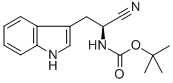 structure of CAS# 138165-79-4, (S)-[1-Cyano-2-(1H-Indol-3-Yl)Ethyl]-Carbamic Acid 1,1-Dimethylethyl Ester;(S)-Boc-2-Amino-3-(1H-Indol-3-Yl)-Propionitrile;BOC-(S)-2-AMINO-3-(3-INDOLYL)-PROPIONITRILE;(S)-BOC-2-AMINO-3-(3-INDOLYL)-PROPIONITRILE