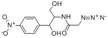 structure of CAS# 13838-08-9, Azidamfenicol;2-Azido-N-[(1R,2R)-2-Hydroxy-1-(Hydroxymethyl)-2-(4-Nitrophenyl)Ethyl]Acetamide;2-Azido-N-[(1R,2R)-2-Hydroxy-1-Methylol-2-(4-Nitrophenyl)Ethyl]Acetamide;2-Azido-N-[(1R,2R)-1,3-Dihydroxy-1-(4-Nitrophenyl)Propan-2-Yl]Ethanamide