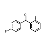 structure of CAS# 138504-31-1, (4-Fluorophenyl)(2-Iodophenyl)Methanone;4-fluoro-2'-iodobenzophenone