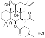 structure of CAS# 138605-00-2, [(3R,4aR,5S,6S,6aS,10S,10aR,10bS)-5-Acetyloxy-3-Ethenyl-10,10b-Dihydroxy-3,4a,7,7,10a-Pentamethyl-1-Oxo-5,6,6a,8,9,10-Hexahydro-2H-Benzo[f]Chromen-6-Yl] 3-Dimethylaminopropanoate Hydrochloride;[(3R,4Ar,5S,6S,6As,10S,10Ar,10Bs)-5-Acetoxy-10,10B-Dihydroxy-3,4A,7,7,10A-Pentamethyl-1-Oxo-3-Vinyl-5,6,6A,8,9,10-Hexahydro-2H-Benzo[F]Chromen-6-Yl] 3-Dimethylaminopropanoate Hydrochloride;3-Dimethylaminopropanoic Acid [(3R,4Ar,5S,6S,6As,10S,10Ar,10Bs)-5-Acetoxy-10,10B-Dihydroxy-3,4A,7,7,10A-Pentamethyl-1-Oxo-3-Vinyl-5,6,6A,8,9,10-Hexahydro-2H-Benzo[F]Chromen-6-Yl] Ester Hydrochloride;3-Dimethylaminopropionic Acid [(3R,4Ar,5S,6S,6As,10S,10Ar,10Bs)-5-Acetoxy-10,10B-Dihydroxy-1-Keto-3,4A,7,7,10A-Pentamethyl-3-Vinyl-5,6,6A,8,9,10-Hexahydro-2H-Benzo[F]Chromen-6-Yl] Ester Hydrochloride