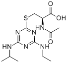 structure of CAS# 138722-96-0, (2R)-2-Acetamido-3-[[4-Ethylamino-6-(Propan-2-Ylamino)-1,3,5-Triazin-2-Yl]Sulfanyl]Propanoic Acid;(2R)-2-Acetamido-3-[[4-Ethylamino-6-(Isopropylamino)-1,3,5-Triazin-2-Yl]Sulfanyl]Propanoic Acid;(2R)-2-Acetamido-3-[[4-Ethylamino-6-(Isopropylamino)-1,3,5-Triazin-2-Yl]Thio]Propanoic Acid;(2R)-2-Acetamido-3-[[4-Ethylamino-6-(Isopropylamino)-S-Triazin-2-Yl]Thio]Propionic Acid