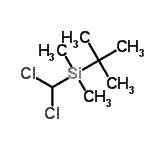 structure of CAS# 138983-08-1, (Dichloromethyl)(Dimethyl)(2-Methyl-2-Propanyl)Silane;silane, (dichloromethyl)(1,1-dimethylethyl)dimethyl-;t-BUTYL(DICHLOROMETHYL)DIMETHYLSILANE;tert-Butyl(dichlormethyl)dimethylsilan