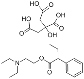 结构式 CAS# 13900-12-4, 2-二乙基氨基乙基2-苯基丁酸酯柠檬酸盐