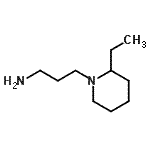 结构式 CAS# 13901-38-7, 3-(2-乙基-1-哌啶基)-1-丙胺