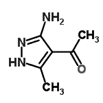 结构式 CAS# 139111-42-5, 1-(5-氨基-3-甲基-1H-吡唑-4-基)乙酮