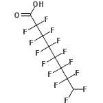 structure of CAS# 13973-14-3, 2,2,3,3,4,4,5,5,6,6,7,7,8,8-Tetradecafluorooctanoic Acid;2,2,3,3,4,4,5,5,6,6,7,7,8,8-Tetradecafluorooctanoic acid;8H-Perfluorooctanoic acid;8H-Perfluorooctanoic acid 97%