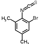 结构式 CAS# 140136-71-6, 1-溴-2-异硫氰酸基-3,5-二甲基苯