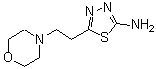 结构式 CAS# 14068-83-8, 5-[2-(4-吗啉基)乙基]-1,3,4-噻二唑-2-胺
