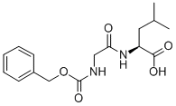 structure of CAS# 1421-69-8, N-[(Phenylmethoxy)Carbonyl]Glycyl-L-Leucine;4-Methyl-2-[[1-Oxo-2-[[Oxo-(Phenylmethoxy)Methyl]Amino]Ethyl]Amino]Pentanoic Acid;2-[[2-(Benzyloxycarbonylamino)Acetyl]Amino]-4-Methyl-Valeric Acid;4-Methyl-2-[2-(Phenylmethoxycarbonylamino)Ethanoylamino]Pentanoic Acid