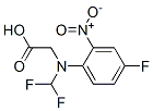 结构式 CAS# 1428-53-1, 2-[[2-硝基-4-(三氟甲基)苯基]氨基]乙酸