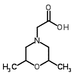 structure of CAS# 142893-66-1, (2,6-Dimethyl-4-Morpholinyl)Acetic Acid;(2,6-Dimethyl-morpholin-4-yl)-acetic acid;(2,6-Dimethyl-morpholin-4-yl)-acetic acidhydrochloride;2-(2,6-dimethylmorpholin-4-yl)acetic acid