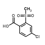 结构式 CAS# 142994-03-4, 4-氯-2-(甲基磺酰基)苯甲酸