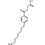 structure of CAS# 143134-89-8, 4-[4-(Heptyloxy)Phenyl]-4-Oxobutanoic Acid;4-(4-heptyloxyphenyl)-4-oxobutanoic acid;4-(4-heptyloxyphenyl)-4-oxobutyric acid