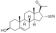 结构式 CAS# 1434-54-4, 5-孕烯-3beta-醇-20-酮-16alpha-甲腈