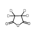 结构式 CAS# 14341-86-7, (<sup>2</sup>H<sub>4</sub>)二氢-2,5-呋喃二酮