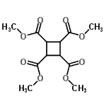 structure of CAS# 14495-41-1, Tetramethyl 1,2,3,4-Cyclobutanetetracarboxylate;1, 2,3,4-<wbr>Cyclobuta<wbr>netetraca<wbr>rboxylic <wbr>acid, tet<wbr>ramethyl <wbr>ester, ci<wbr>s-1,2, tr<wbr>ans-1,3,t<wbr>rans-1,4-;1,2,3,4-C<wbr>yclobutan<wbr>etetracar<wbr>boxylic a<wbr>cid, tetr<wbr>amethyl e<wbr>ster, (1α<wbr>,2α,3β,4β<wbr>)-;1,2,3,4-tetramethyl cyclobutane-1,2,3,4-tetracarboxylate