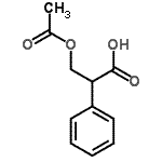 结构式 CAS# 14510-36-2, 3-乙酰氧基-2-苯丙酸