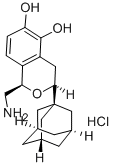 结构式 CAS# 145307-34-2, (1R)-3-(1-金刚烷基)-1-(氨基甲基)异色满-5,6-二醇盐酸盐