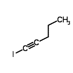 结构式 CAS# 14752-61-5, 1-碘-1-戊炔