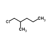 结构式 CAS# 14753-05-0, 1-氯-2-甲基戊烷