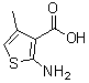 结构式 CAS# 14770-81-1, 2-氨基-4-甲基-3-噻吩羧酸