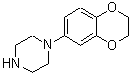 结构式 CAS# 148245-18-5, 1-(2,3-二氢-1,4-苯并二氧杂环己-6-基)哌嗪